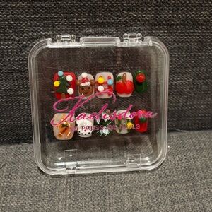 Press-On Nails with Festive Designs